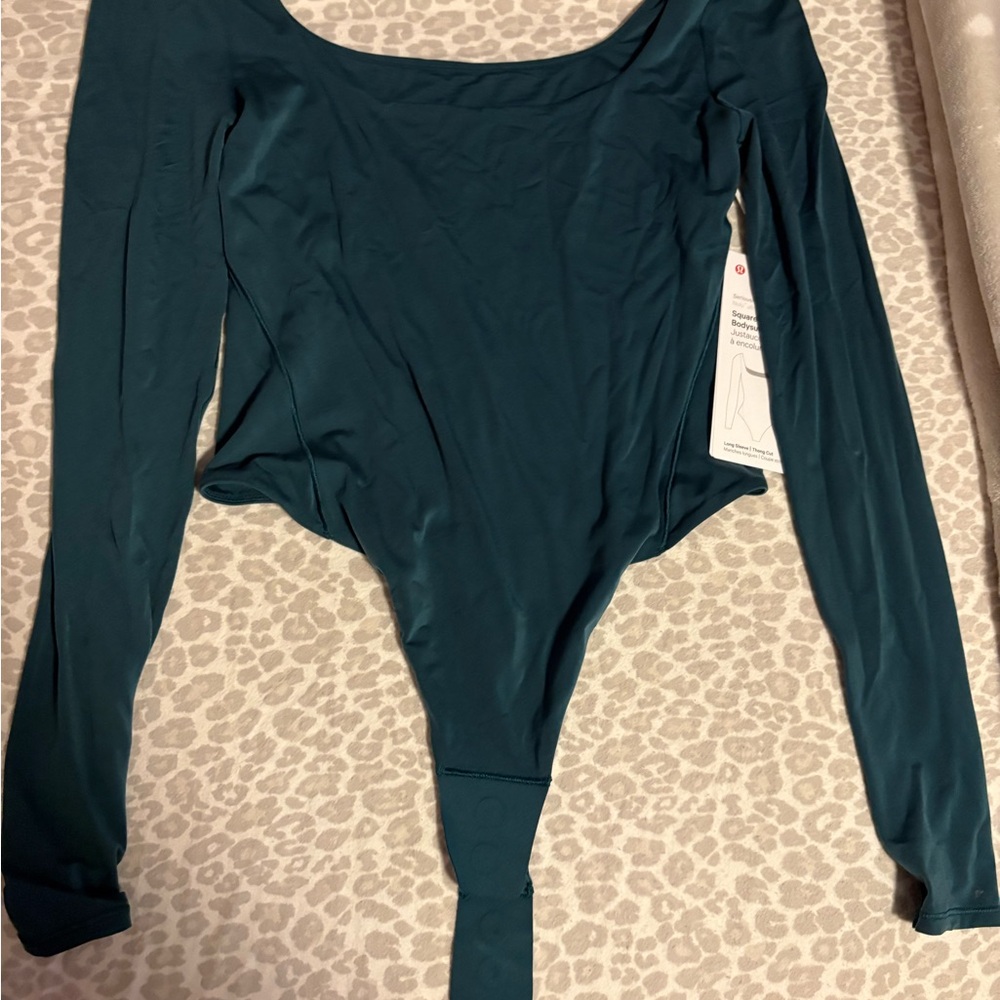 Lululemon Athletica Teal Square-Neck Bodysuit